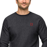 Unisex sueded fleece sweatshirt