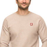 Unisex sueded fleece sweatshirt